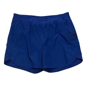 Lands End Womens Navy Blue Swim Board Shorts Pockets Size 14 Active Dolphin Hem